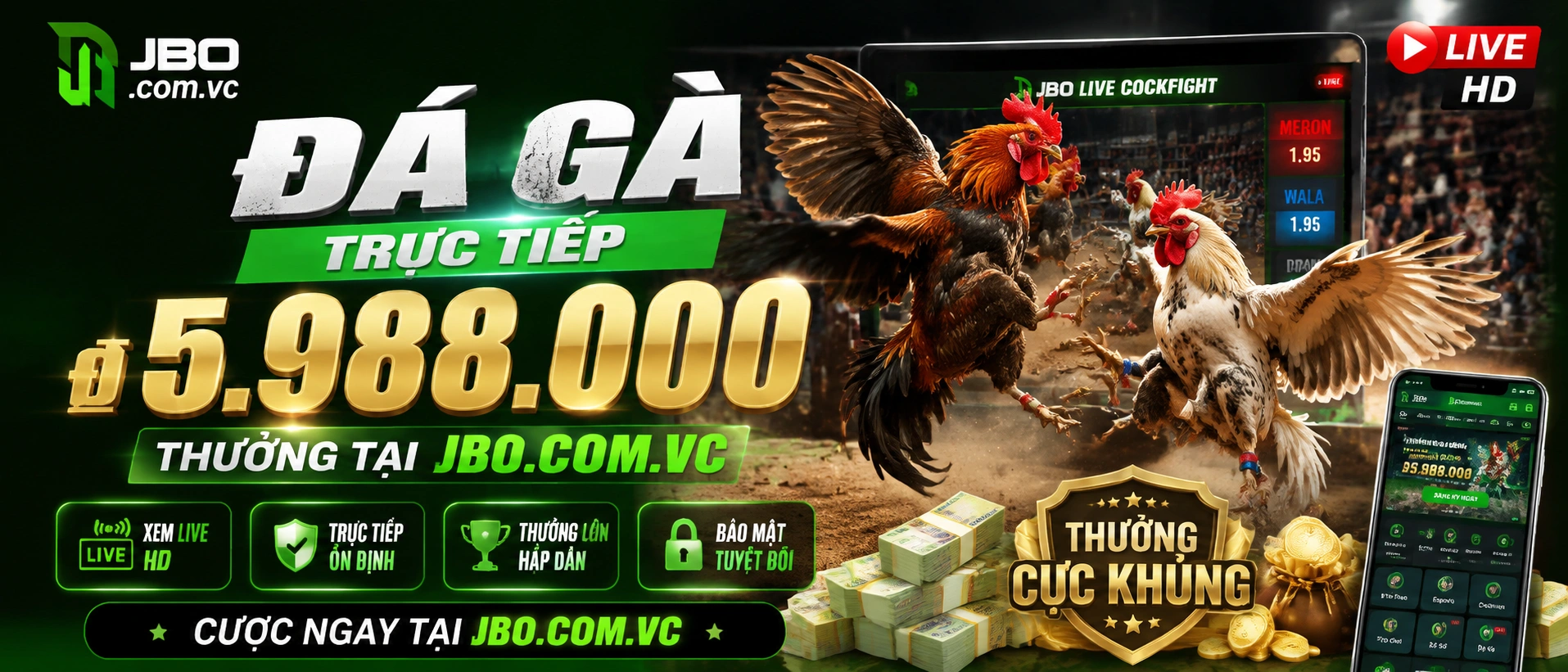 Đá Gà live banner